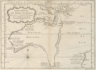 Map of Australia, 1753