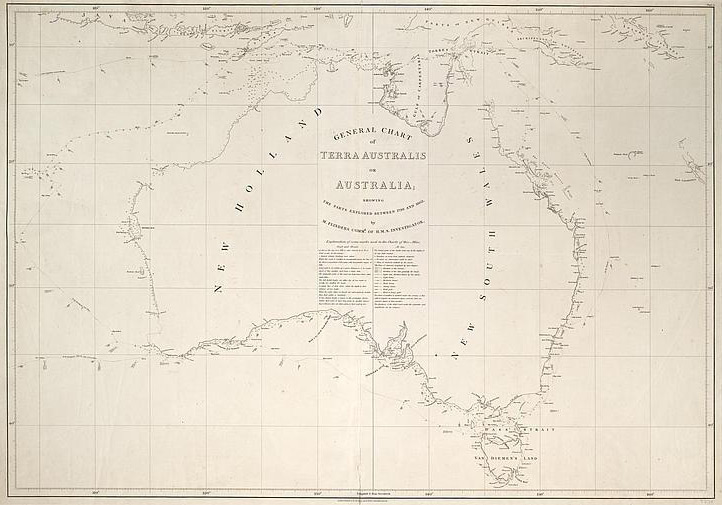 Map of Australia by Matthew Flinders, 1814
